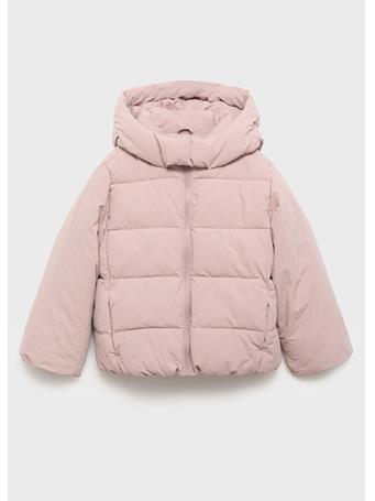 MANGO - Hood Quilted Coat PINK