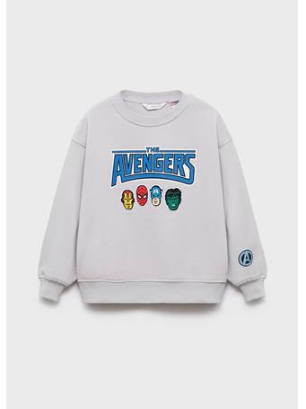 MANGO - Avengers Cotton Hoodie IVORY