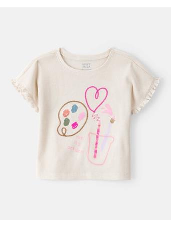 CARTERS - Toddler Girl Arts & Crafts Short-Sleeve Top IVORY