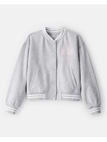 CARTERS - Kid 1986 Heart Varsity Jacket GREY