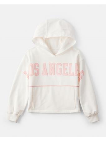 CARTERS - Girls Los Angeles Cotton Long-Sleeve Hoodie IVORY