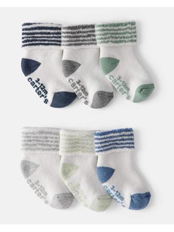 CARTERS - Baby Boy 6-Pack Striped Ankle Socks MULTI