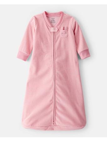 CARTERS - Baby Bunny Striped Long-Sleeve Wearable Blanket PINK