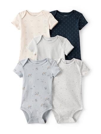 CARTERS - Baby Girl 5-Pack Short-Sleeved Bodysuits MULTI
