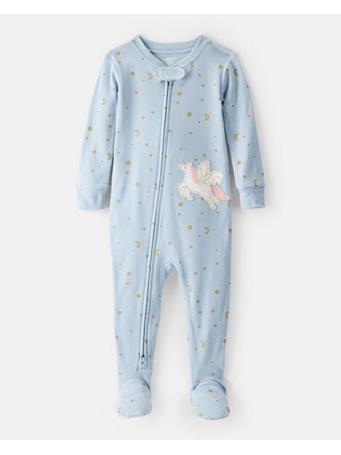 CARTERS - Toddler Girl Unicorn 100% Cotton 1-Piece Pajamas GREEN