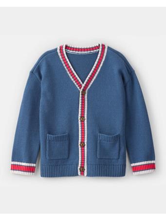CARTERS - Toddler Boy Cotton Long-Sleeve Cardigan Sweater BLUE