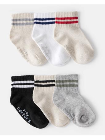 CARTERS - Toddler Boy 6-Pack Ankle Socks MULTI