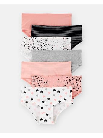 CARTERS - Toddler Girl 7-Pack Heart Print Brief Underwear MULTI