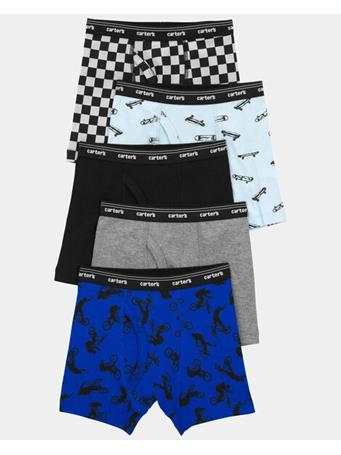 CARTERS - Toddler Boy 5-Pack Checker Print Boxer Brief Underwear MULTI