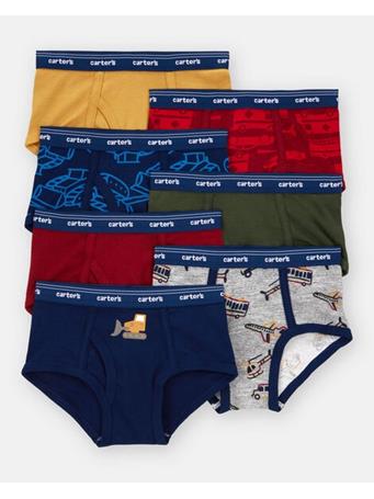 CARTERS - Toddler Boy 7-Pack Construction Print Brief Underwear MULTI