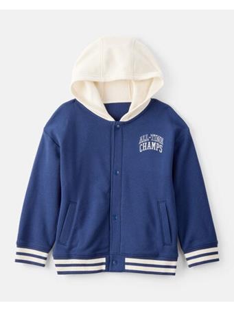 CARTERS - Boys Fleece Varsity Jacket NAVY