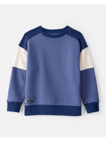 CARTERS - Boys Color-Block Pullover Sweatshirt NAVY