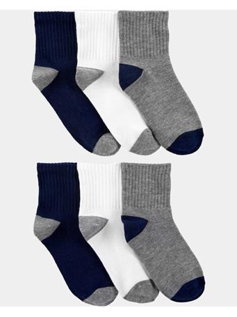 CARTERS - Boys 6-Pack Crew Socks MULTI
