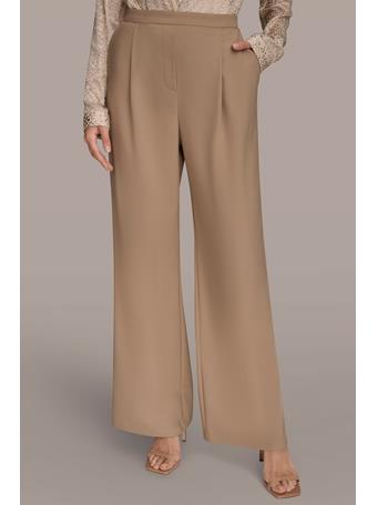 DONNA KARAN - Extra High Rise Pull On Wide Leg Pant HTHR NOLITA