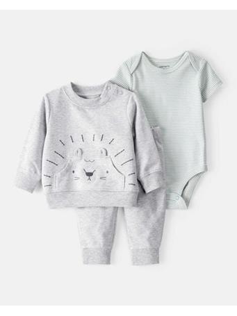 CARTERS - Baby 3-Piece Lion Little Pullover Set GRAY