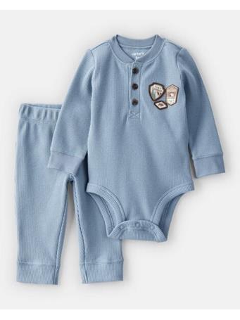 CARTERS - Baby 2-Piece Park Ranger Thermal Bodysuit Pant Set BLUE