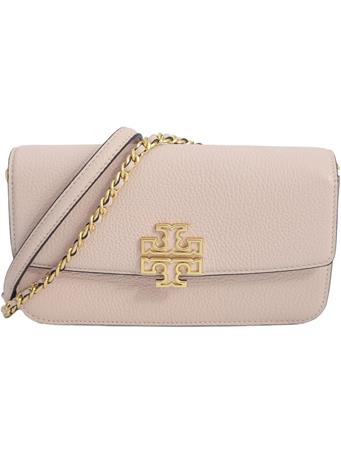 TORY BURCH - Britten Chain Wallet with Wristlet SHELL PINK