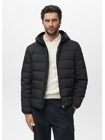 MANGO - Packable Down Feather Puffer Jacket BLACK