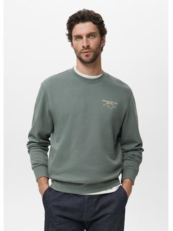 MANGO - Printed Cotton Sweatshirt GREEN