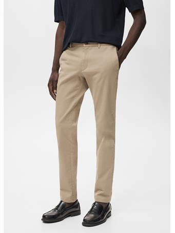 MANGO - Barna Slim-fit Twill Chino Pants BEIGE