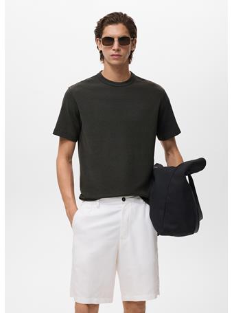 MANGO - Fine-knit T-shirt DK GREY