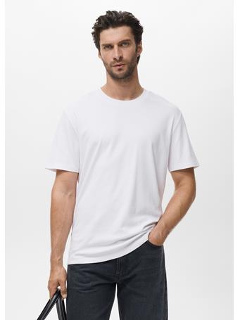 MANGO - Medium-weight Regular-fit T-shirt WHITE