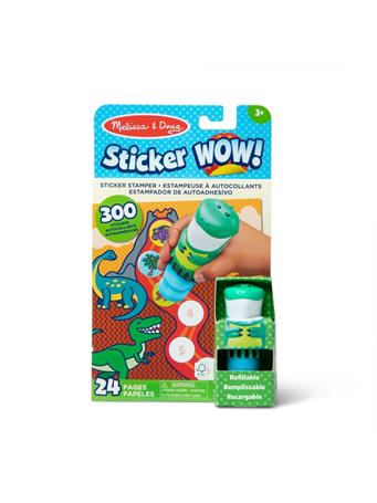 MELISSA & DOUG - Sticker WOW! Activity Pad & Sticker Stamper - Dinosaur NO COLOR