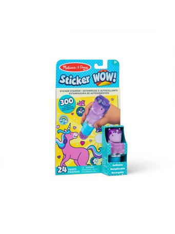 MELISSA & DOUG - Sticker WOW! Activity Pad & Sticker Stamper - Purple Unicorn NO COLOR