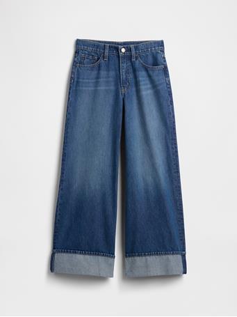 GAP - Kids Mid Rise Baggy Jeans MEDIUM WASH