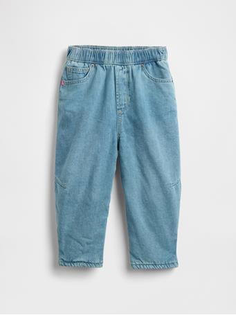 GAP - Baby & Toddler Cozy-Lined Barrel Jeans MEDIUM WASH