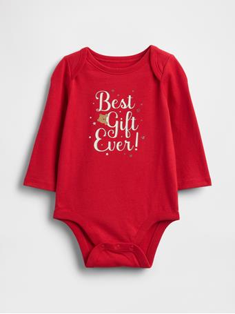 GAP - Baby First Favorites Organic Cotton Graphic Bodysuit RED 2