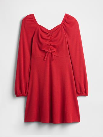 GAP - Kids Ruched Bow Dress MODERN RED