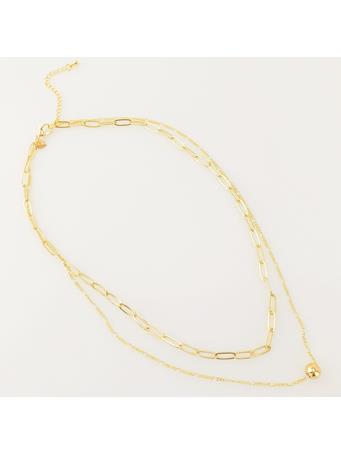 OMG BLINGS - Double Layer Chain Necklace GOLD