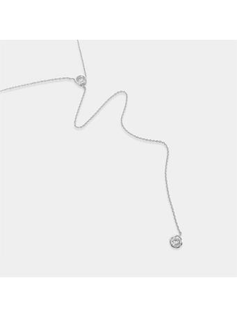 OMG BLING - Dainty Cubic Zirconia Necklace SILVER