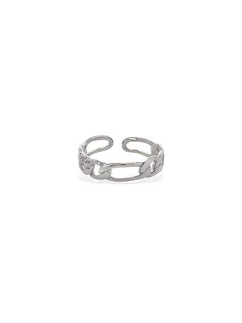 OMG BLINGS - Figaro Chain Ring SILVER