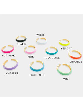 OMG BLINGS - Enamel Ring BLACK