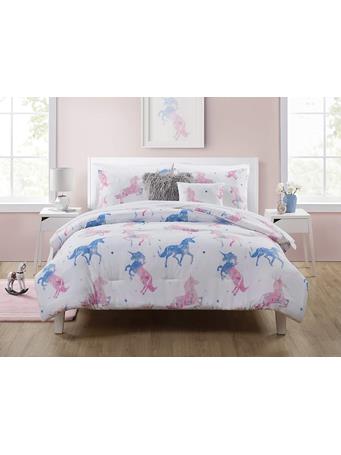OLIVIA & FINN - Unicorn Kids' 4-Piece Comforter Set WHITE