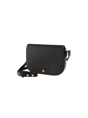 TORY BURCH - Emerson Saffiano Leather Crossbody BLACK