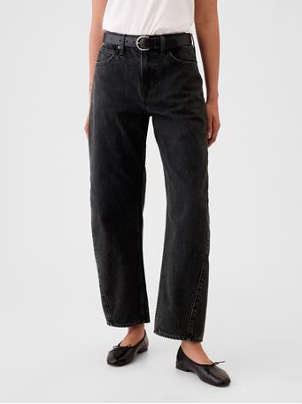 GAP - High Rise Barrel Jeans BLACK 013