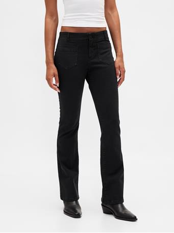 GAP - Low Rise Twill Long & Lean Pants BLACK