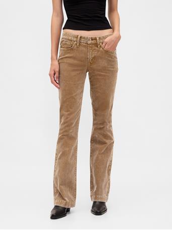 GAP - Low Rise Corduroy Long & Lean Pants BROWN CORD F11