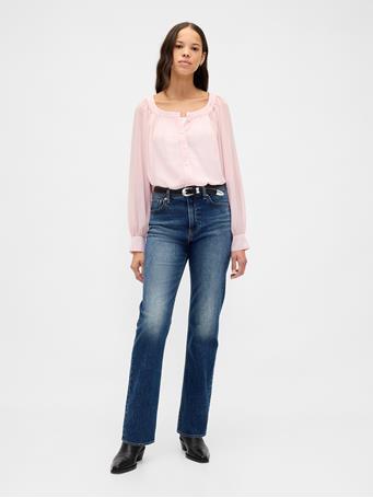 GAP - Recycled Sheer Button-Front Top PRIMITIVE