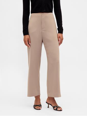 GAP - High Rise Twill Straight Ankle Pants BEACHWOOD