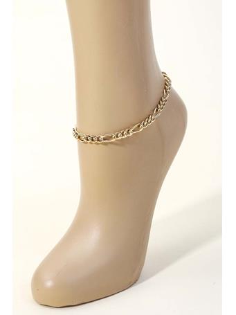 ANARCHY STREET - Dainty Curb Chain Link Anklet GOLD