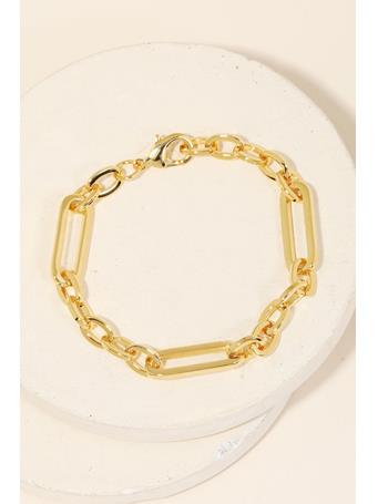 ANARCHY STREET - Hoop And Oval Chain Link Bracelet GOLD