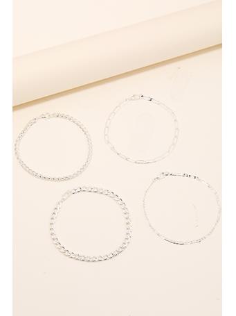 ANARCHY STREET - Assorted Chain Clasp Bracelet SILVER