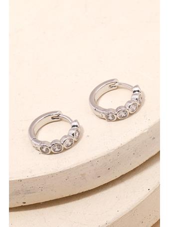 ANARCHY STREET - Small Round Studded Huggie Earrings SILVER