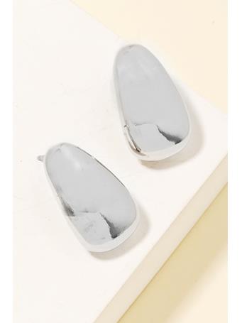 ANARCHY STREET - Polished Gold Nugget Earrings SILVER