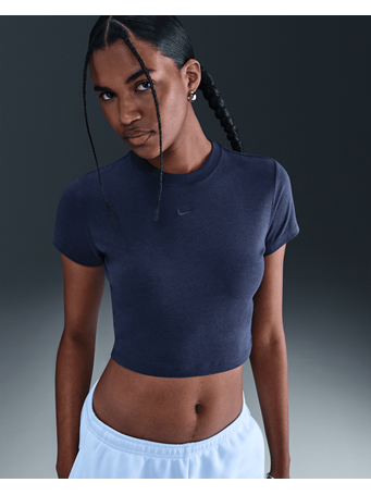 NIKE - Sportswear Chill Knit Women's Cropped T-Shirt MIDNIGHT NAVY