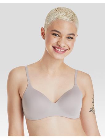 HANES - Women's Concealing Petals Wireless Bra with Convertible Straps WARM STEEL